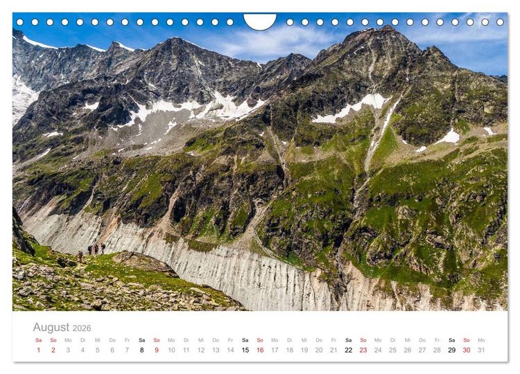 Produktbild: Walliser Alpen &ndash; Europas &raquo;kleiner&laquo; Himalaya (Wandkalender 2026 DIN A4 quer), CALVENDO Monatskalender
