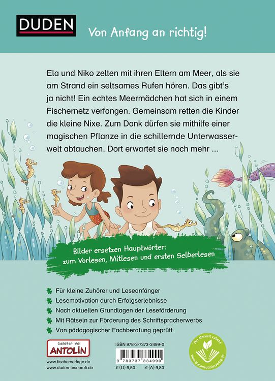 Duden Leseprofi – Mit Bildern lesen lernen: Abenteuer mit dem Meermädchen