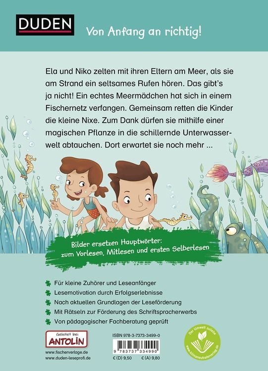 Produktbild: Duden Leseprofi &ndash; Mit Bildern lesen lernen: Abenteuer mit dem Meerm&auml;dchen