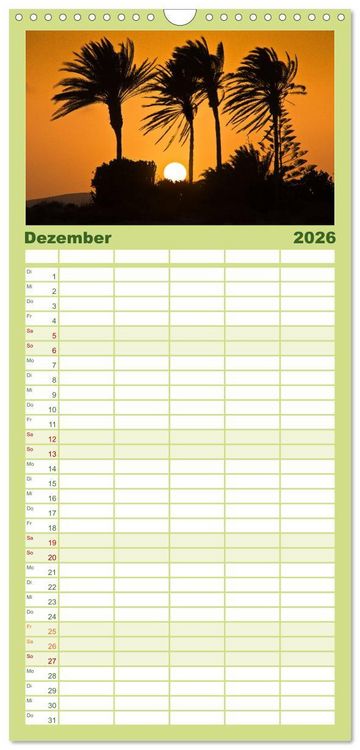 Produktbild: Familienplaner 2026 - Fuerteventura, Insel der Stille mit 5 Spalten (Wandkalender, 21 x 45 cm) CALVENDO