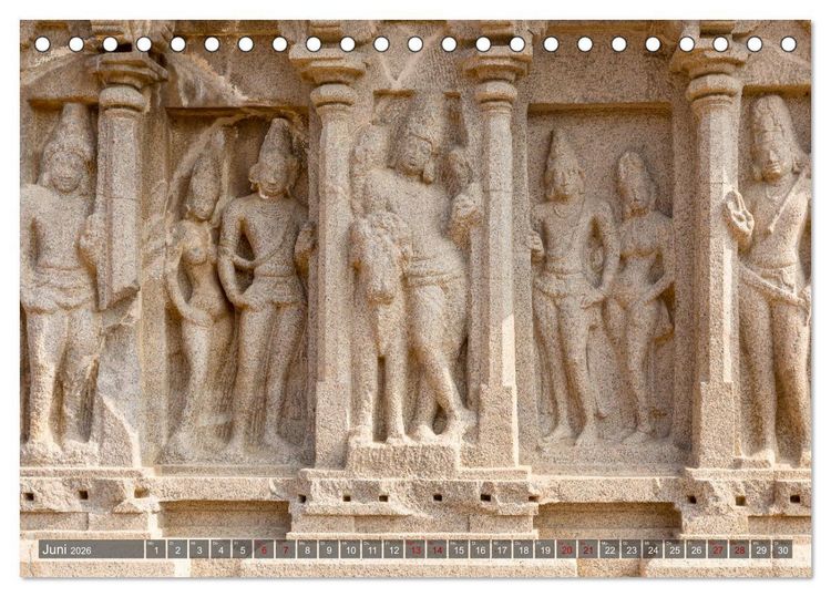Produktbild: Indien - Mahabalipuram (Tischkalender 2026 DIN A5 quer), CALVENDO Monatskalender