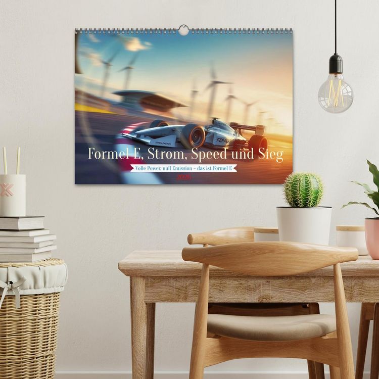 Produktbild: Formel E, Strom, Speed und Sieg (Wandkalender 2026 DIN A3 quer), CALVENDO Monatskalender