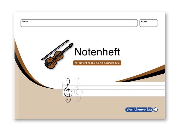 Produktbild: Notenheft mit Notenlineatur für die Grundschule