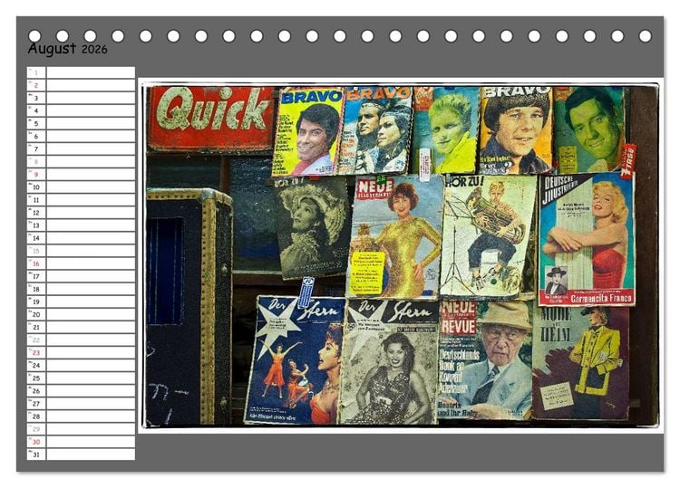 Produktbild: Der Charme der 60er Jahre (Tischkalender 2026 DIN A5 quer), CALVENDO Monatskalender