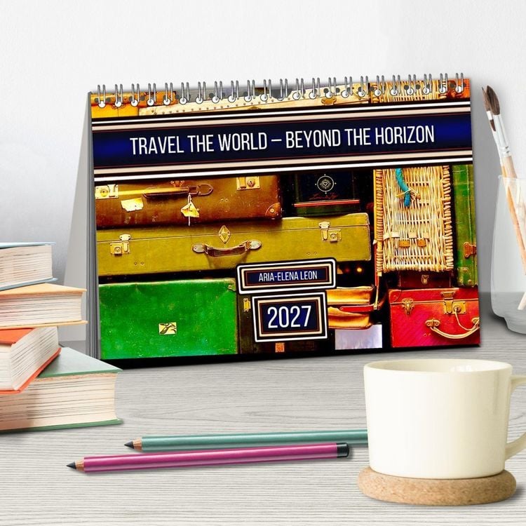 Produktbild: Travel the World &ndash; Beyond the Horizon (Desk Calendar 2027 DIN A5 landscape), CALVENDO 12 Month DeskCalendar