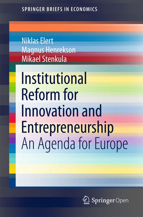 Produktbild: Institutional Reform for Innovation and Entrepreneurship