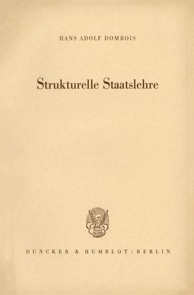 Produktbild: Strukturelle Staatslehre.