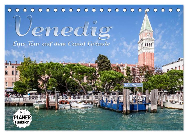 Produktbild: VENEDIG Eine Tour auf dem Canal Grande (Tischkalender 2026 DIN A5 quer), CALVENDO Monatskalender