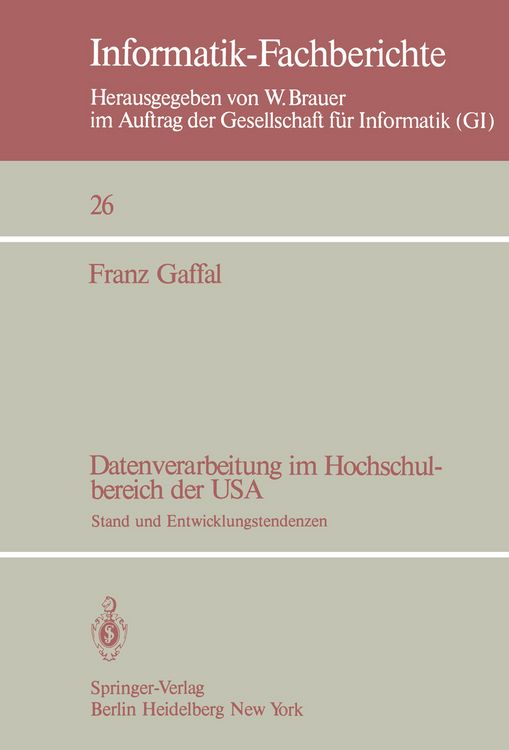 Produktbild: Datenverarbeitung im Hochschulbereich der USA