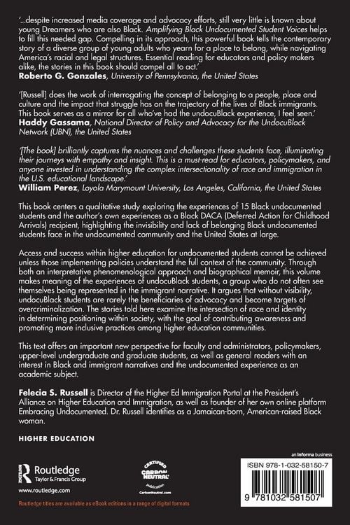 Produktbild: Amplifying Black Undocumented Student Voices in Higher Education