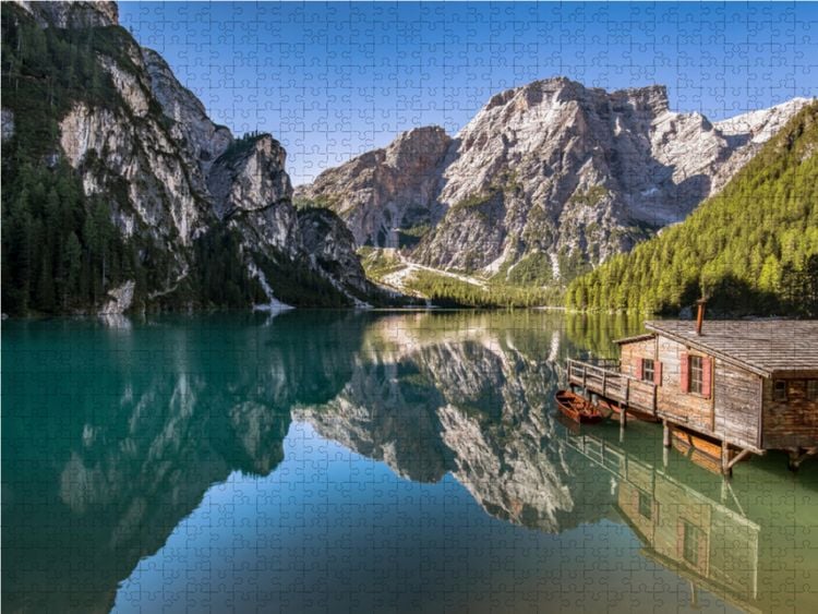 Produktbild: CALVENDO Puzzle Pragser Wildsee - S&uuml;dtirol | 1000 Teile Lege-Gr&ouml;&szlig;e 64x48cm Foto-Puzzle f&uuml;r gl&uuml;ckliche Stunden