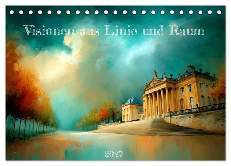 Produktbild: Visionen aus Linie und Raum (Tischkalender 2027 DIN A5 quer), CALVENDO Monatskalender