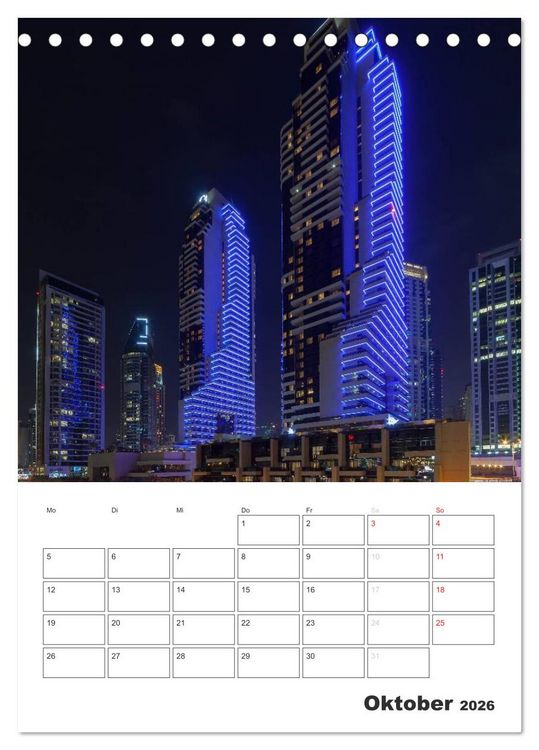 Produktbild: Vertical Dubai 2026 (Tischkalender 2026 DIN A5 hoch), CALVENDO Monatskalender