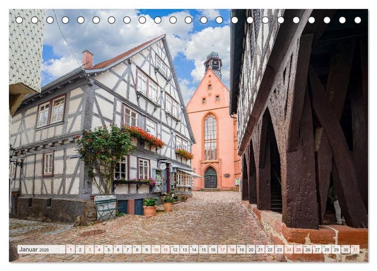 Produktbild: Michelstadt Impressionen (Tischkalender 2026 DIN A5 quer), CALVENDO Monatskalender