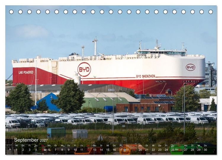 Produktbild: Schifffahrt entlang der Jade zwischen Wilhelmshaven und Hooksiel (Tischkalender 2027 DIN A5 quer), CALVENDO Monatskalender