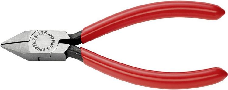 Produktbild: Knipex 76 81 125 Elektronik- u. Feinmechanik Seitenschneider mit Facette 125mm