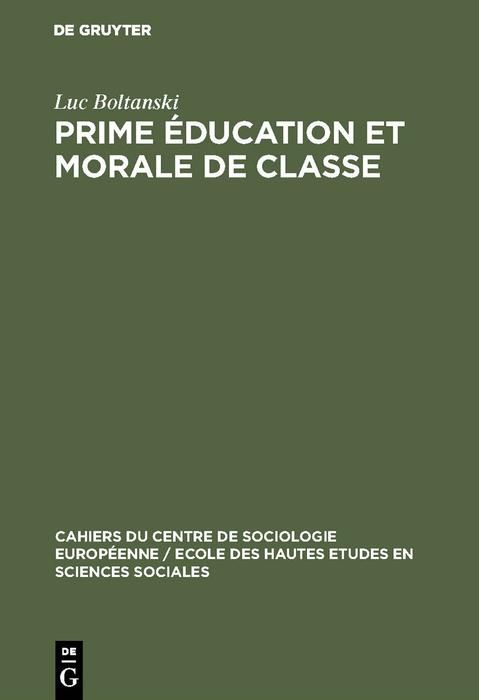 Produktbild: Prime &eacute;ducation et morale de classe