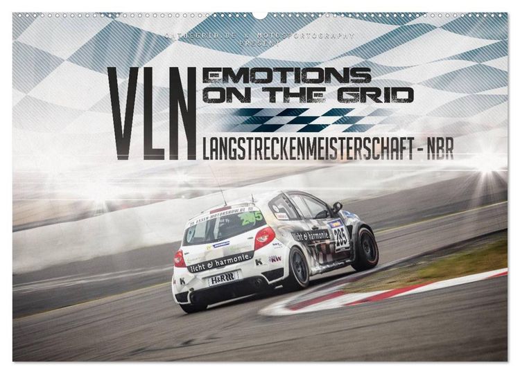 Produktbild: EMOTIONS ON THE GRID - VLN Langstreckenmeisterschaft N&uuml;rburgring (Wandkalender 2026 DIN A2 quer), CALVENDO Monatskalender