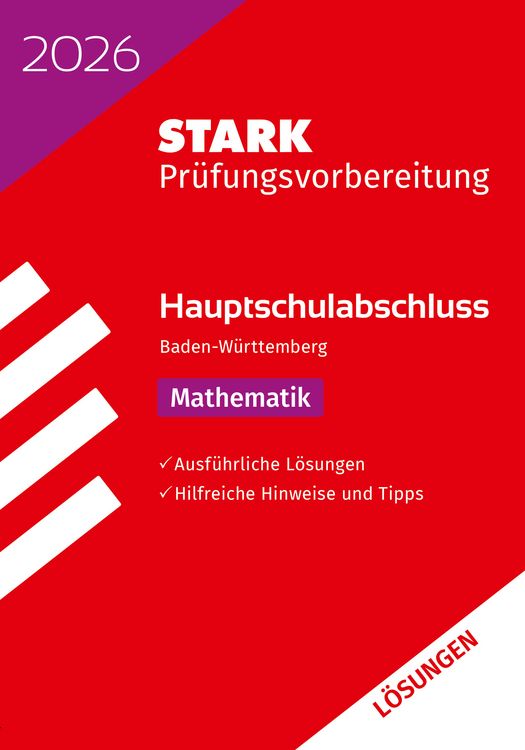 Produktbild: STARK Lösungen zu Mathematik - Hauptschulabschluss 2026 BW - Prüfungsvorbereitung