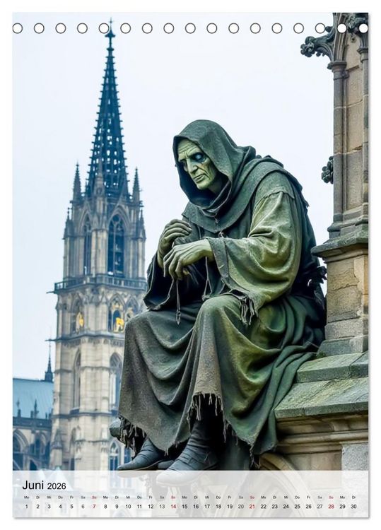 Produktbild: Monster der Literaturgeschichte (Tischkalender 2026 DIN A5 hoch), CALVENDO Monatskalender