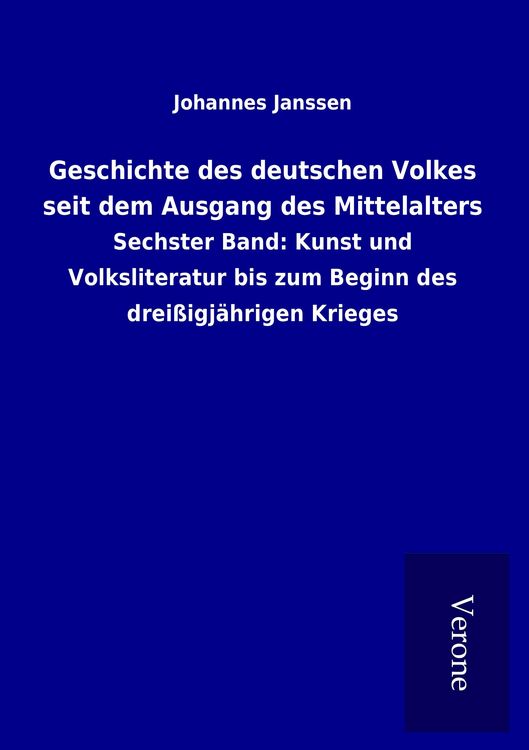 Produktbild: Geschichte des deutschen Volkes seit dem Ausgang des Mittelalters