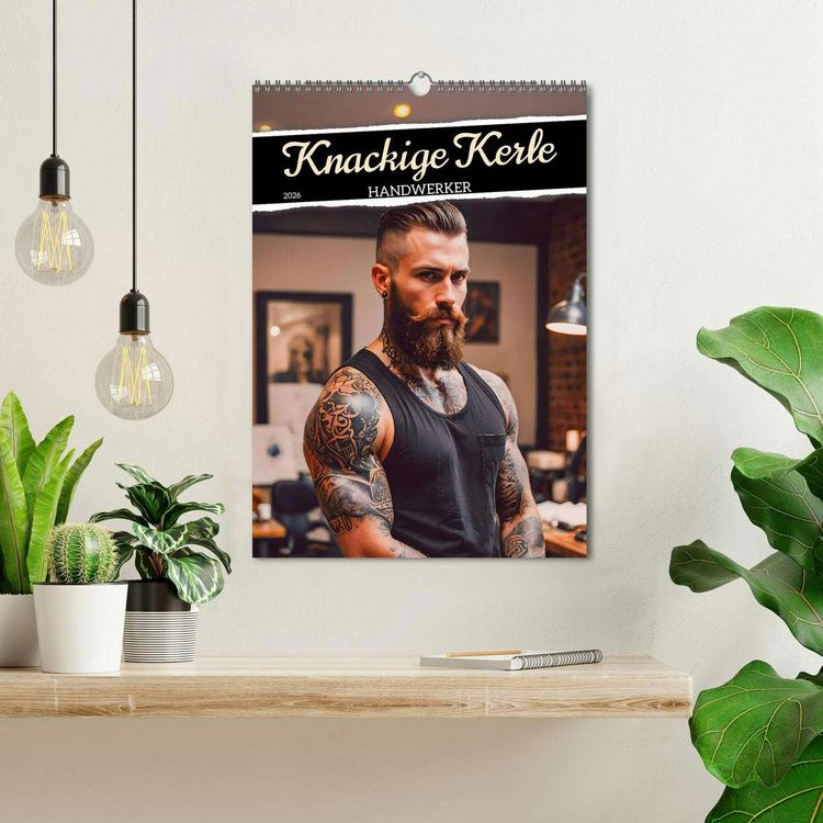 Produktbild: Knackige Kerle - Handwerker (Wandkalender 2026 DIN A3 hoch), CALVENDO Monatskalender