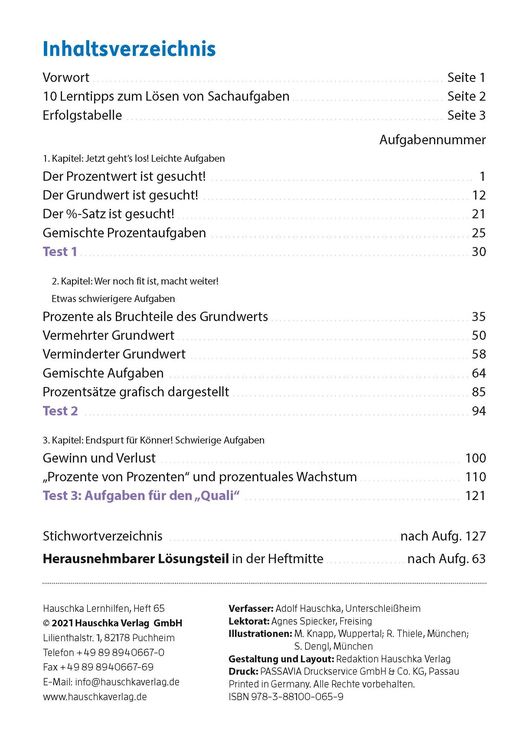 Produktbild: Prozentrechnen 6.-9. Klasse, A5-Heft