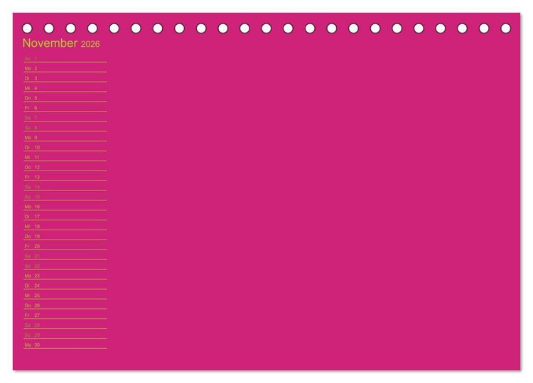 Produktbild: Bastel-Geburtstagskalender pink / Geburtstagskalender (Tischkalender 2026 DIN A5 quer), CALVENDO Monatskalender