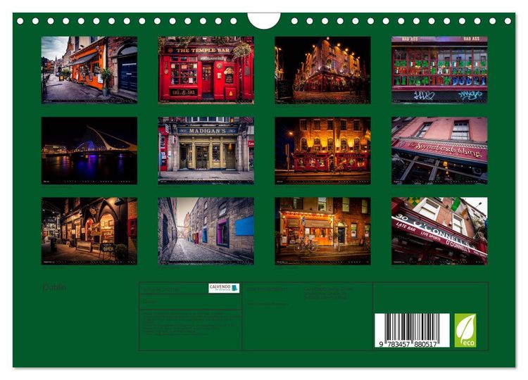 Produktbild: Dublin (Wandkalender 2026 DIN A4 quer), CALVENDO Monatskalender
