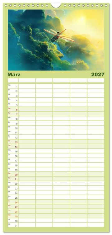 Produktbild: Familienplaner 2027 - Spaziergang durch Anime Welten mit 5 Spalten (Wandkalender, 21 x 45 cm) CALVENDO