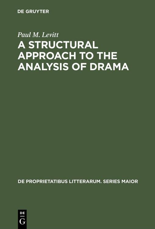 Produktbild: A Structural Approach to the Analysis of Drama