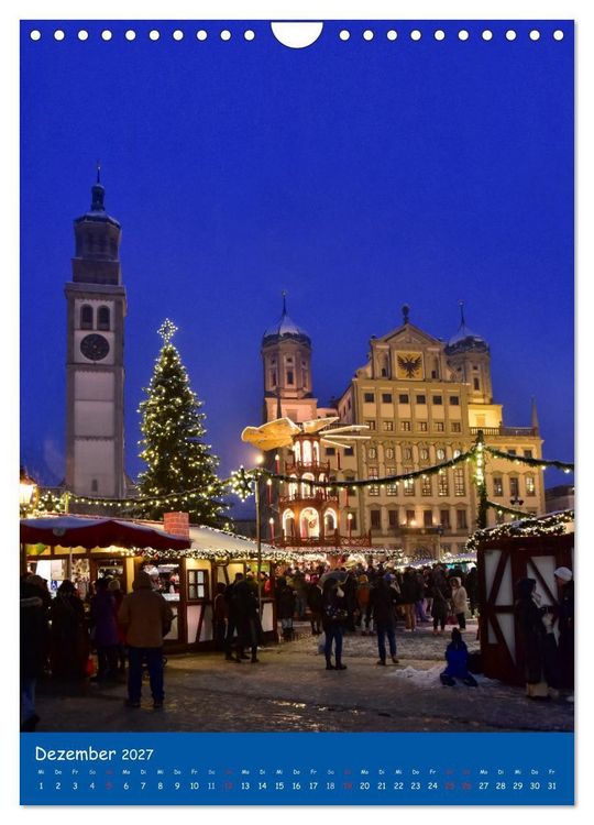 Produktbild: Spaziergang durch Augsburg (Wandkalender 2027 DIN A4 hoch), CALVENDO Monatskalender
