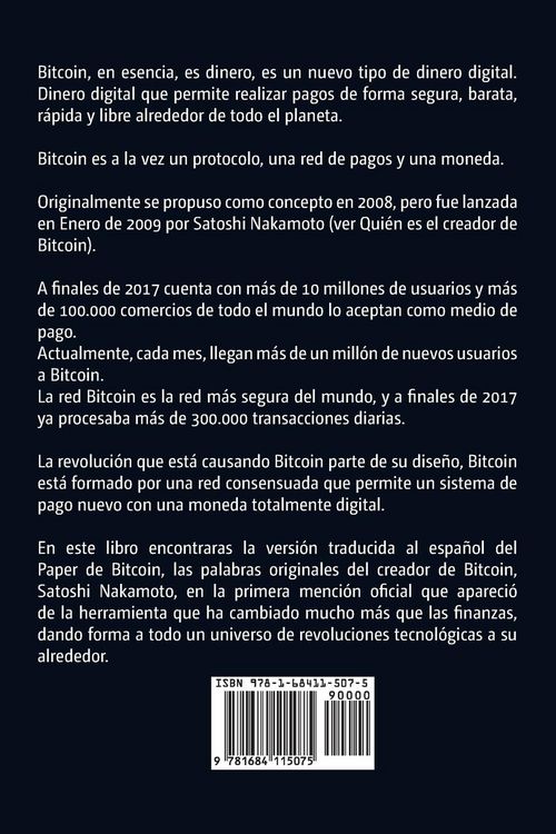 Produktbild: Bitcoin: Un Sistema de Efectivo Electronico Usuario-a-Usuario (Spanish Edition)