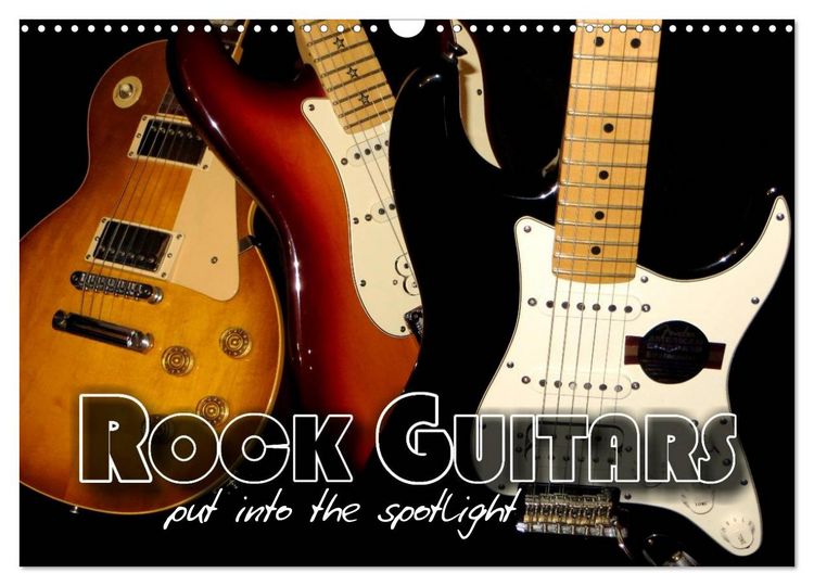 Produktbild: ROCK GUITARS put into the spotlight (Wall Calendar 2026 DIN A3 landscape), CALVENDO 12 Month Wall Calendar