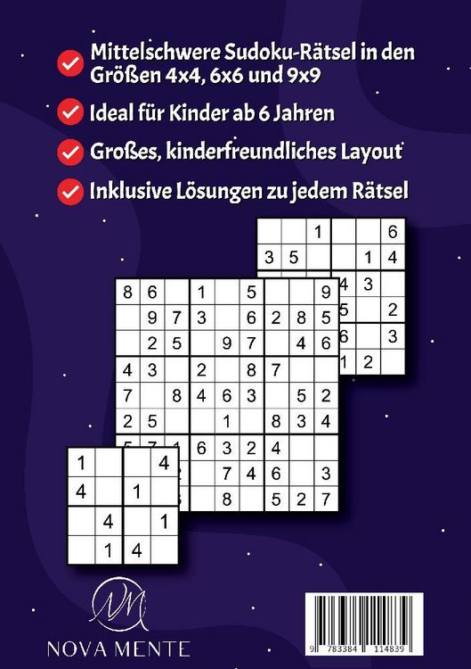 Produktbild: Das gro&szlig;e Sudoku R&auml;tselbuch f&uuml;r Kinder ab 6 Jahren