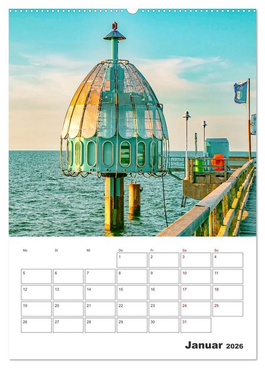 Produktbild: Usedom - Terminplaner (hochwertiger Premium Wandkalender 2026 DIN A2 hoch), Kunstdruck in Hochglanz