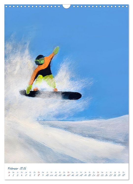 Produktbild: Powder Passion - Snowboardkunst im H&ouml;henrausch (Wandkalender 2026 DIN A3 hoch), CALVENDO Monatskalender
