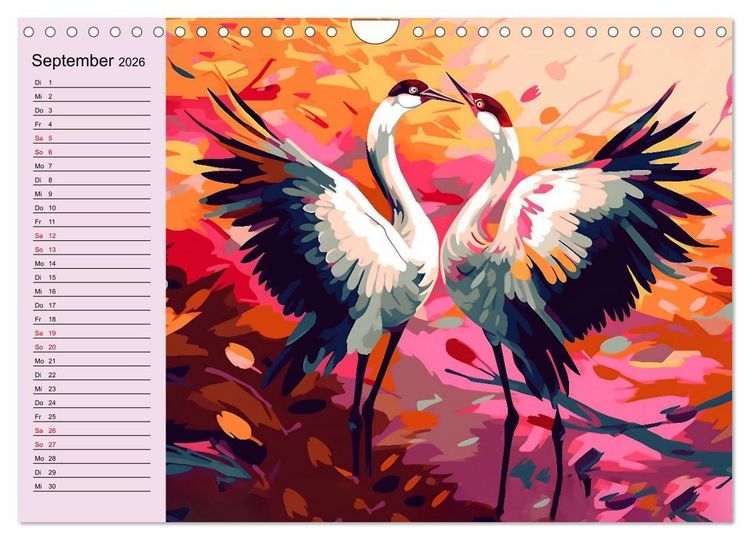Produktbild: Kunterbunte V&ouml;gel (Wandkalender 2026 DIN A4 quer), CALVENDO Monatskalender