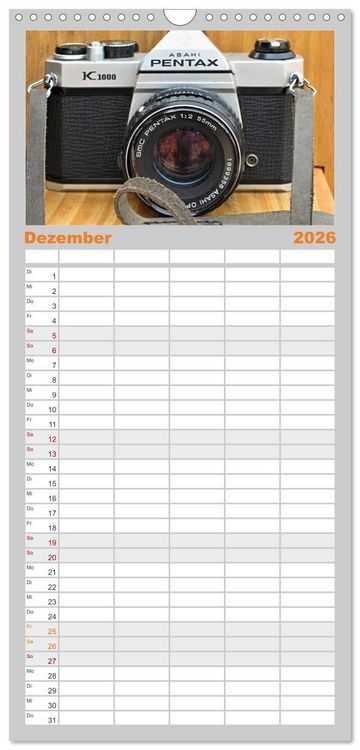 Produktbild: Familienplaner 2026 - Mein Kamerakalender mit 5 Spalten (Wandkalender, 21 x 45 cm) CALVENDO
