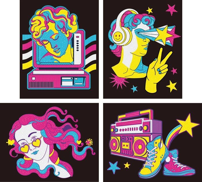 Produktbild: DOTZIES BY DIAMOND DOTZ - Diamond Painting Neon Retro Klassiker