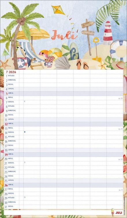 Produktbild: Familienplaner Aquarell 2026