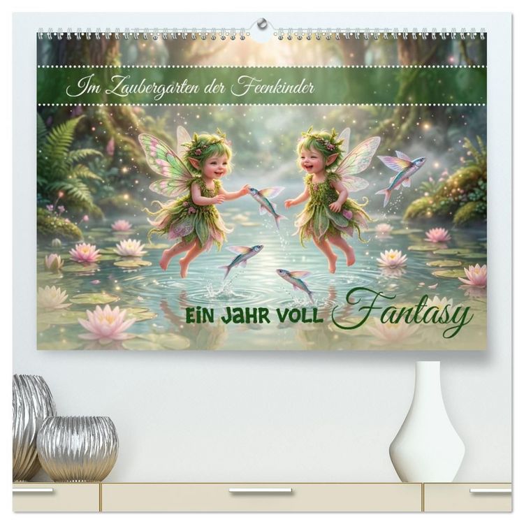 Produktbild: Im Zaubergarten der Feenkinder (hochwertiger Premium Wandkalender 2027 DIN A2 quer), Kunstdruck in Hochglanz