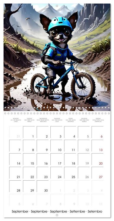 Produktbild: Outdoor adventure with an AI-Chihuahua (Wall Calendar 2026 12 &times; 12 Inch) CALVENDO 12 Month Wall Calendar