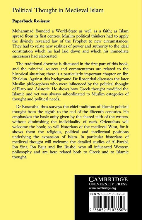 Produktbild: Political Thought in Medieval Islam