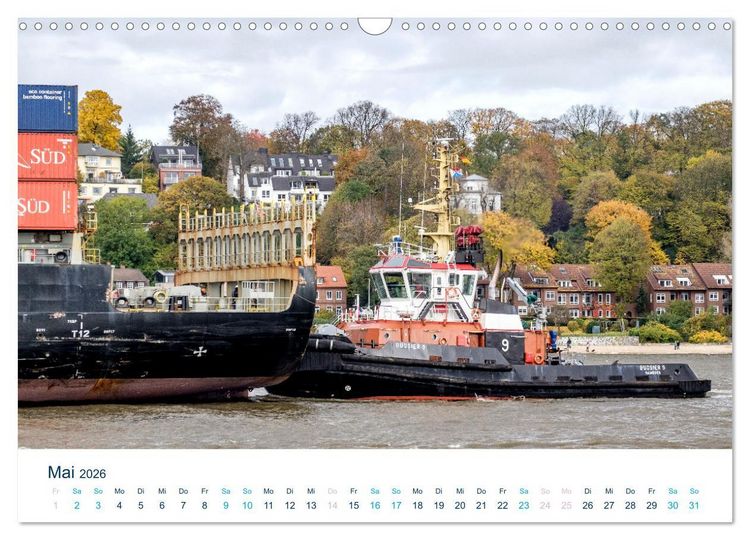Produktbild: Schiffe gucken im Hamburger Hafen (Wandkalender 2026 DIN A3 quer), CALVENDO Monatskalender