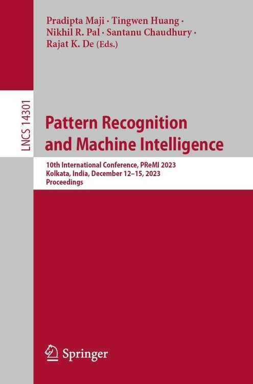Produktbild: Pattern Recognition and Machine Intelligence