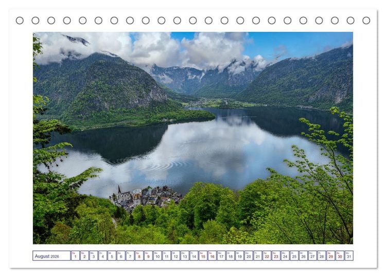 Produktbild: Traumziel Hallstatt in &Ouml;sterreich (Tischkalender 2026 DIN A5 quer), CALVENDO Monatskalender