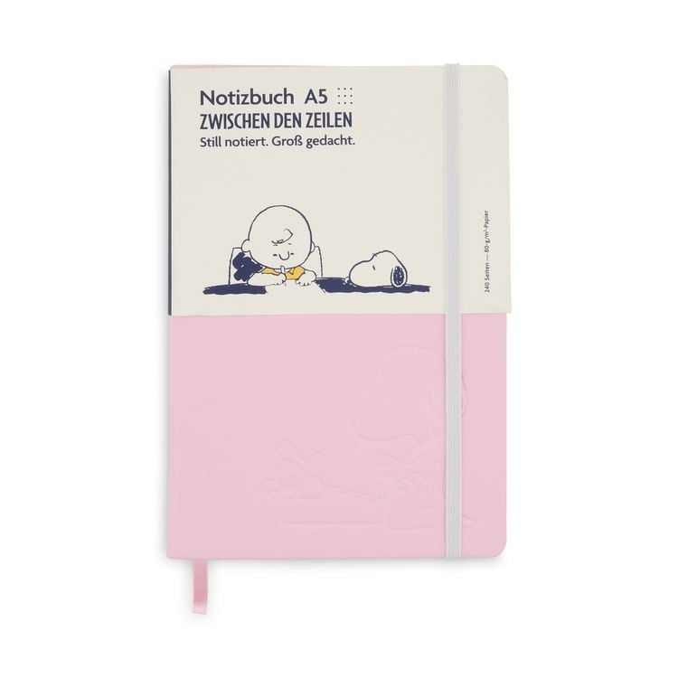 Produktbild: Hardcover Notizbuch A5, rosa "Zwischen den Zeilen"