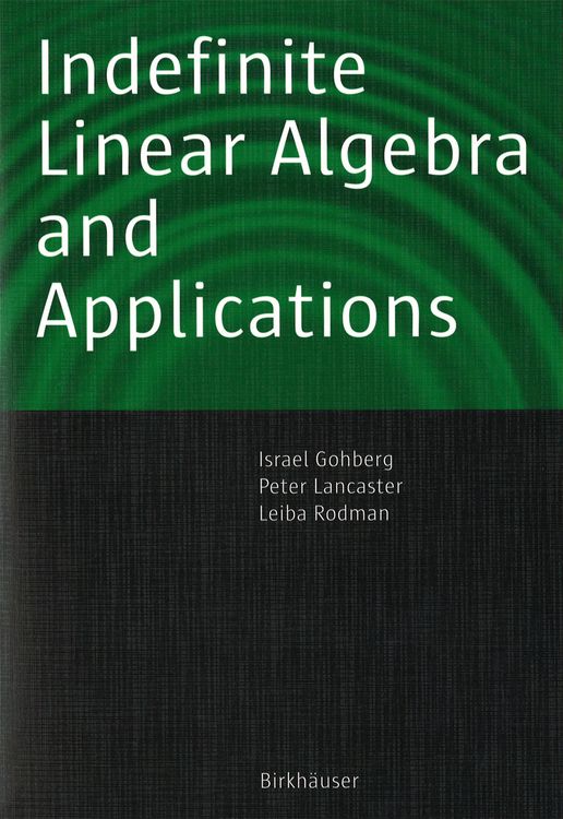Produktbild: Indefinite Linear Algebra and Applications