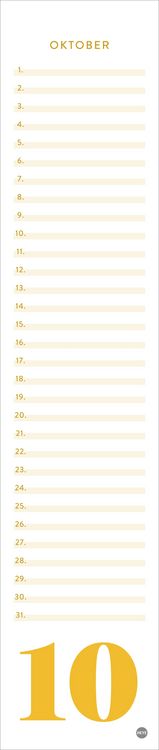 Produktbild: Geburtstagskalender neutral Langplaner mini